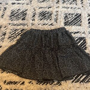 [ Black and White Polka Dot Skirt ]